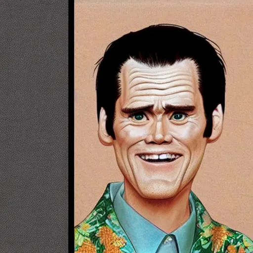 Prompt: Jim Carrey as a Japanese man, portrait, realistic