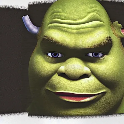 Prompt: Polaroid of a picture of a digital art painting of shrek