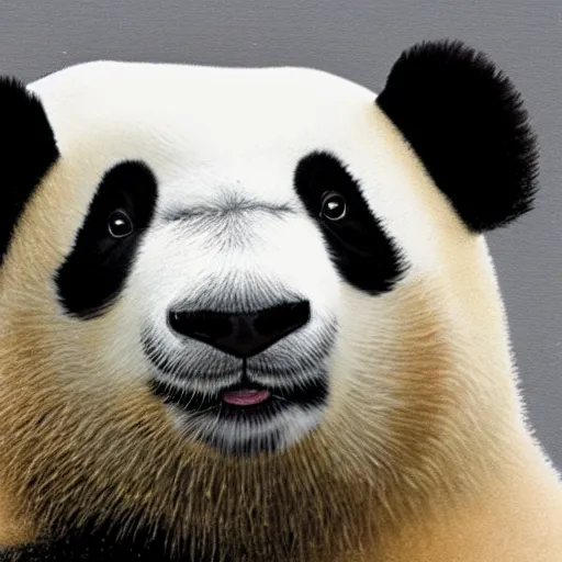 Prompt: portrait of a panda bear in pilot's uniform