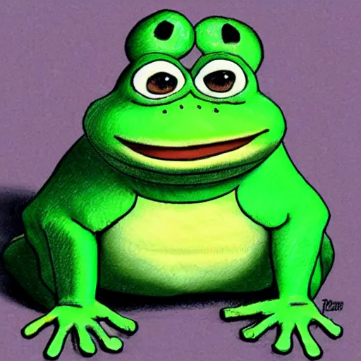 Image similar to realistic fat pepe the frog