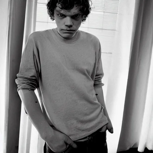 Prompt: evan peters photographed by larry clark