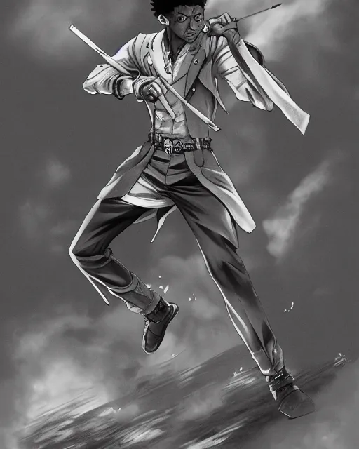 Image similar to a very detailed pencil drawing of 2 1 savage in demon slayer manga panel, action lines, greg rutkowski, in field high resolution, dynamic pose, landscape, medium portrait, action, hyper realistic, manga, koyoharu gotouge, sakuga