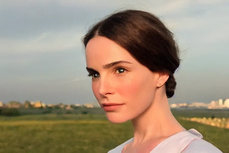 Prompt: real life natali portman, ultra realistic!!!, clear weather, golden hour, sharp focus