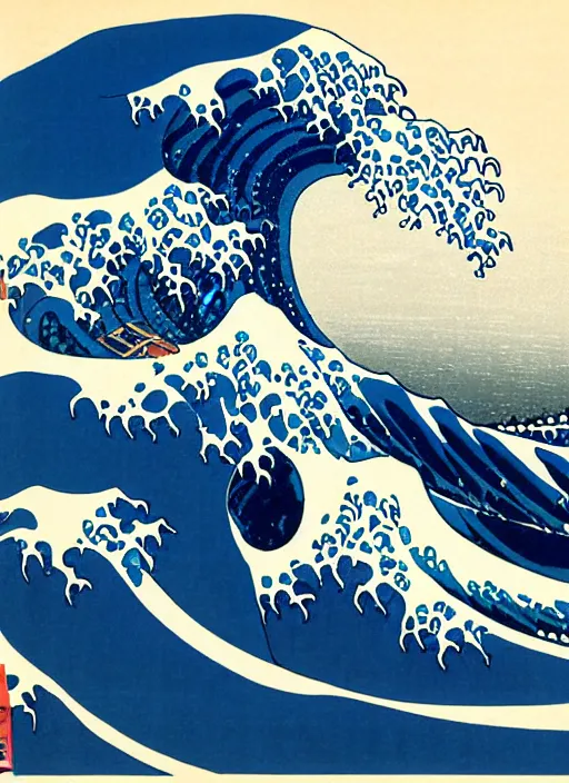 Image similar to third reef pipeline by katsushika hokusai