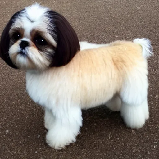 Prompt: a shih tzu mixed with a male sheep