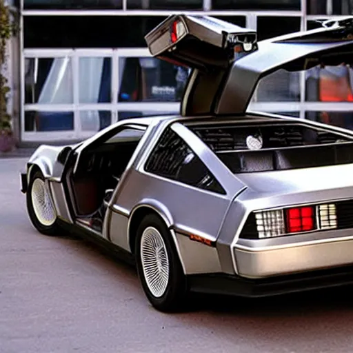 Prompt: delorean time machine