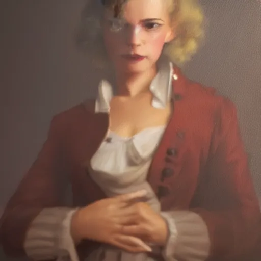 Image similar to smiling, teasing, beautiful, intelligent female pirate captain 2 8 years old, 1 9 4 0 s haircut, fully clothed, wise, beautiful, 1 7 5 0 s oil painting, dramatic lighting, trending on artstation, sharp focus