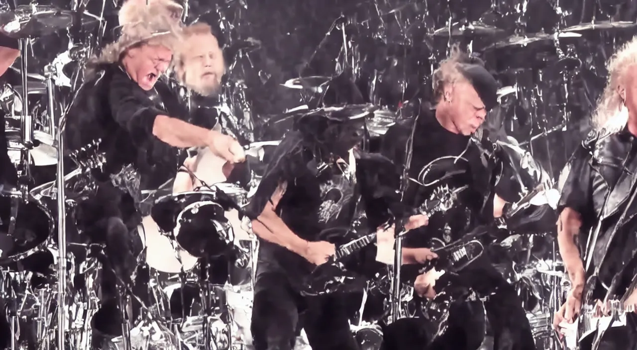 Image similar to metallica feat. donald trump, 2 0 1 5 live music video, official music video