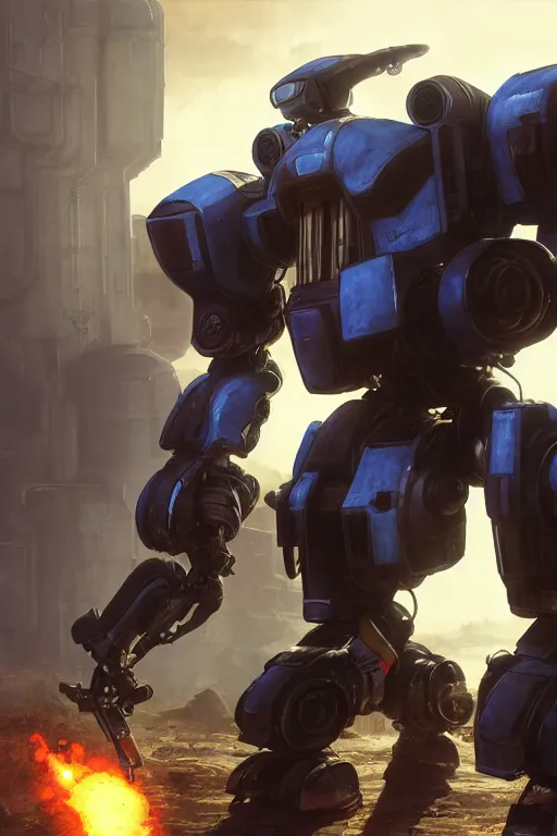 Image similar to mechwarrior 5 : mercenaries mech megaman transformer robot boss tank engine game octane render, 4 k, hd 2 0 2 2 3 d cgi rtx hdr style chrome reflexion glow fanart, global illumination ray tracing hdr fanart arstation by ian pesty by jesper ejsing pixar and disney unreal zbrush central hardmesh