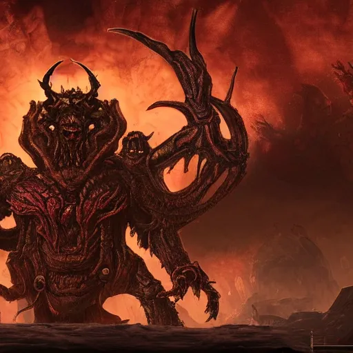 Image similar to insect monster from doom eternal