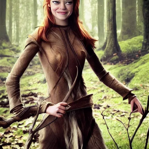 Prompt: emma stone as a wood elf