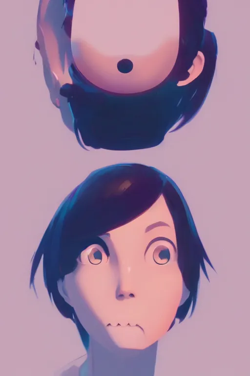 Image similar to a face inside a face inside a face smiling, cory loftis, james gilleard, atey ghailan, makoto shinkai, goro fujita, character art, exquisite lighting, clear focus, very coherent, plain background, soft painting