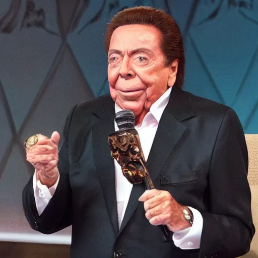 Prompt: Silvio Santos as a DnD wizard