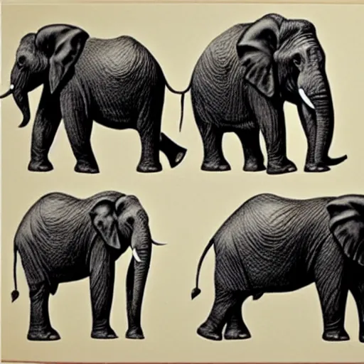 Image similar to ”biology text book scientific drawings of an animal hybrid of an elephant and a gorilla”