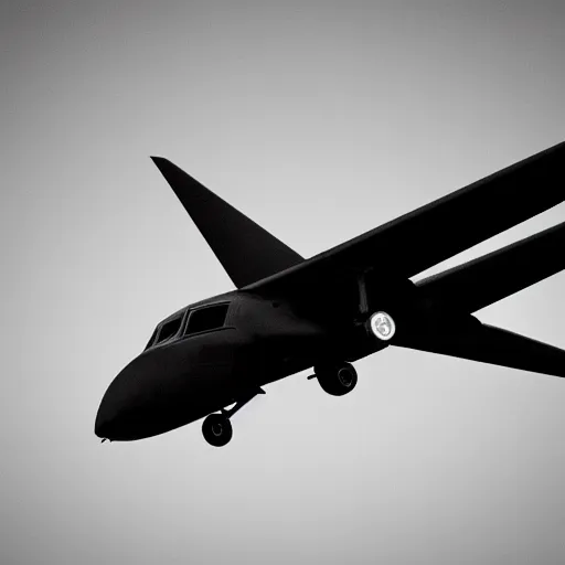 Prompt: An absolutely black plane without frames and without any details