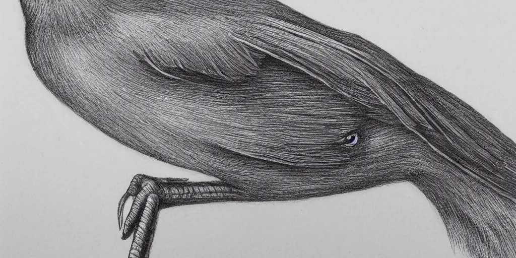 Pencil Sketch Of Bird - Desi Painters