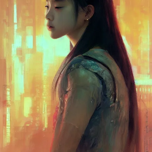 Image similar to jisoo of blackpink, hyperrealistic portrait, bladerunner street, art of elysium by jeremy mann and alphonse mucha, fantasy art, photo realistic, dynamic lighting, artstation, poster, volumetric lighting, very detailed face, 8 k, award winning