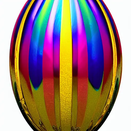 Image similar to rainbow themed faberge egg 4k studio photography