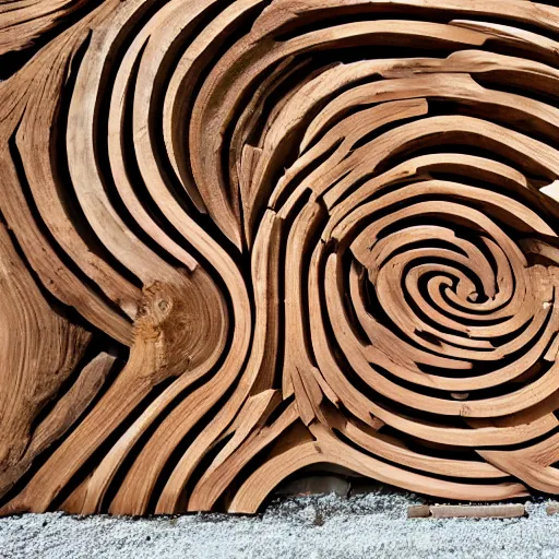 Prompt: a wood masterpiece symbolizing growth