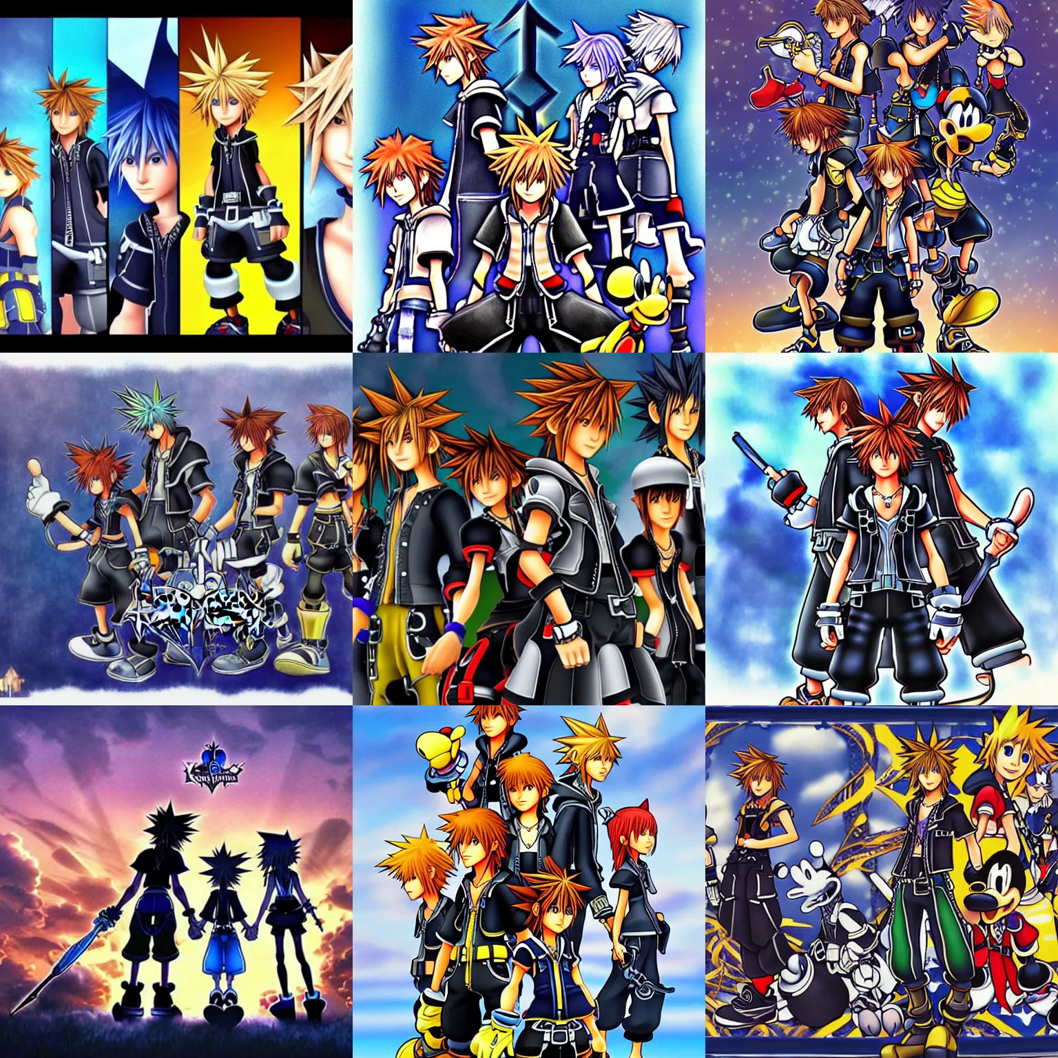 Prompt: kingdom hearts art