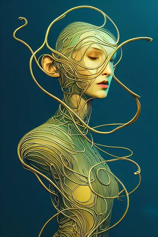 Prompt: ai art is souless, phantom, dreary, dramatic, fluid, golden ratio, artstation, moebius + loish, hd, long vines