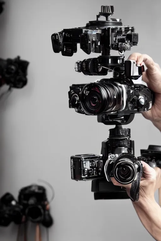 Image similar to The most complex looking camera like machine ever made, photo taken by someone who doesn't know how to use a camera by Annie Lebovitz and Steve McCurry Ultra detailed, hyper realistic, 4k