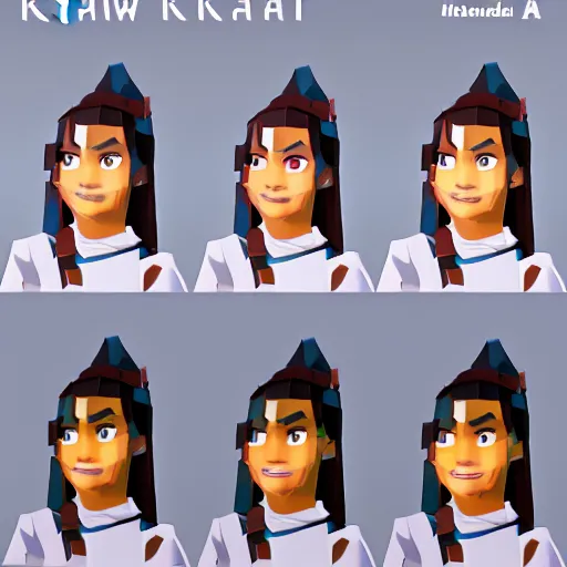 Image similar to low - poly katara