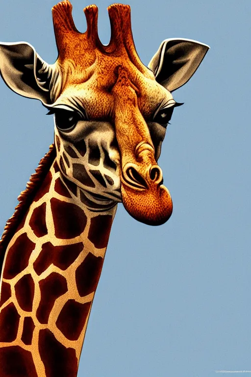 Prompt: mark zuckerberg giraffe, highly detailed, digital art, sharp focus, trending on art station