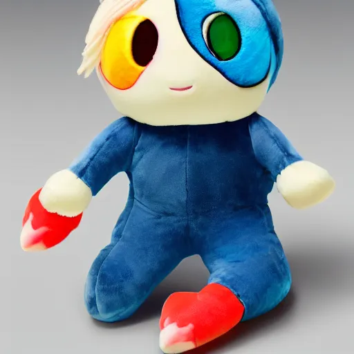 Image similar to cute fumo plush of a boy who loves to party, three point lighting, jellyfish, refractive optics, vray