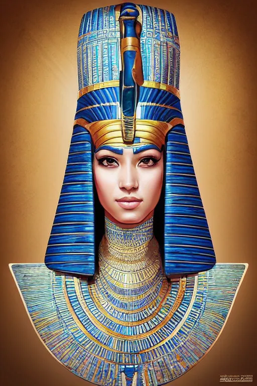 Prompt: a highly detailed beautiful portrait of a egyptian god in the style of artgerm.