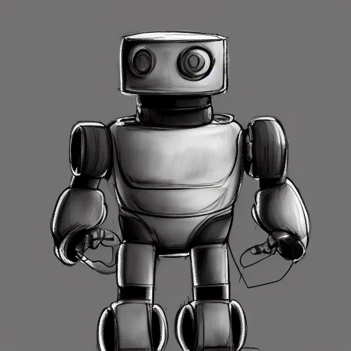 Prompt: a drawing of a robot with a teddy bear sitting on top of it, concept art by Kanbun Master, pixiv, furry art, concept art, toonami, sketchfab