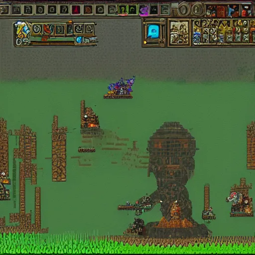 Image similar to dark souls in the style of terraria the game