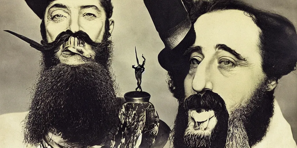 Prompt: bearded nation by salvador dali