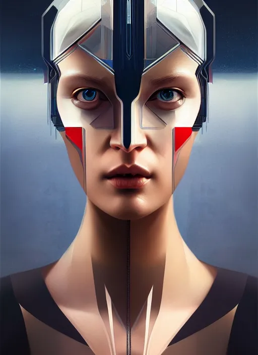 Prompt: portrait of female android, symmetry, intricate, elegant, highly detailed, smooth, sharp focus, concept art, digital painting, illustration, artstation, by fra angelico, sandra chevrier and greg ruthkowski