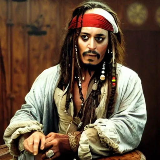 Prompt: Robert de Niro as captain jack Sparrow