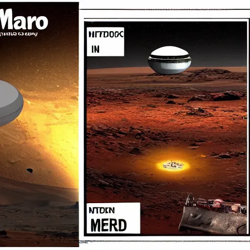 Prompt: ufo in mars medival gae