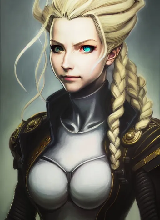 Image similar to a portrait of quistis an ultrafine detailed painting, detailed painting, detailed eyes!!, final fantasy octopath traveler lovecraft ghibly