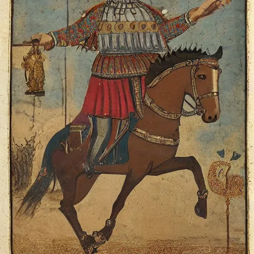 Image similar to ottoman sultan riding a range rover in 1 7 th century