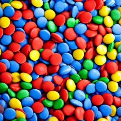 Prompt: a pile of m & ms