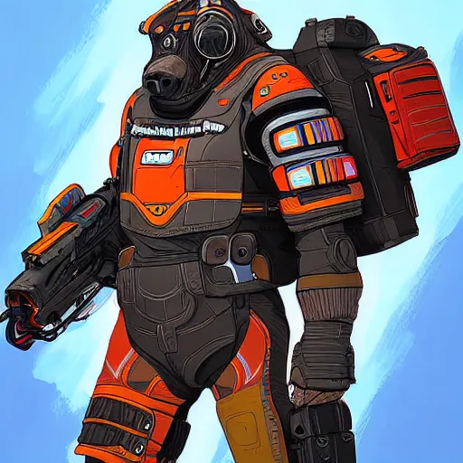 Image similar to bloodhound from apex legends, digital art, character design, masterpiece