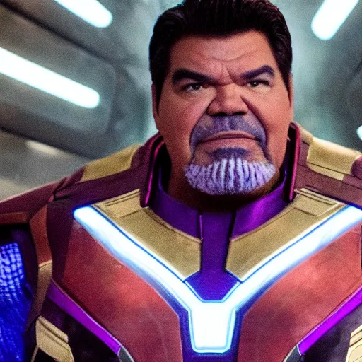 Image similar to george lopez as thanos, still from avengers endgame