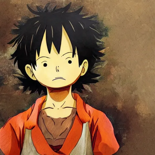 Image similar to luffy by studio ghibli