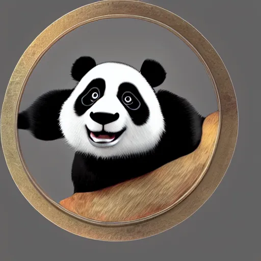 Image similar to a cartoon panda, Disney, digital art, highly detailed, award winning, concept art, intricate, sharp focus, masterpiece, Trending on Artstation HQ, unreal engine 5, 4K UHD image