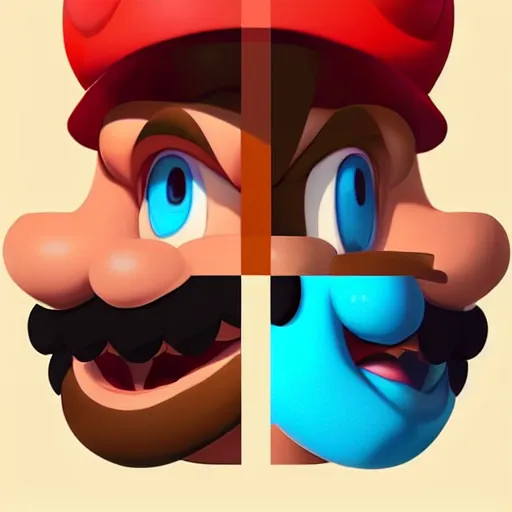 Image similar to face icon stylized minimalist super mario bros., loftis, cory behance hd by jesper ejsing, by rhads, makoto shinkai and lois van baarle, ilya kuvshinov, rossdraws global illumination