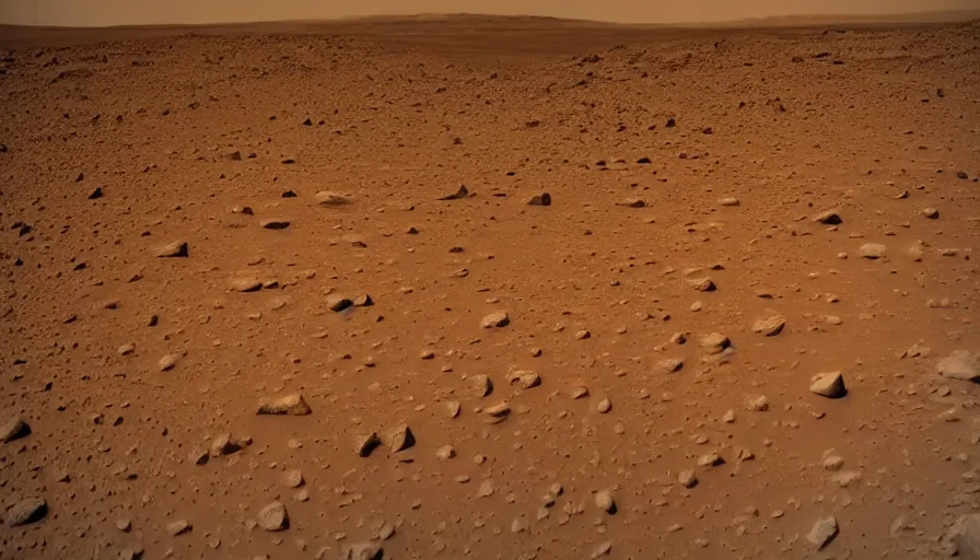 Prompt: photograph from the surface of mars,