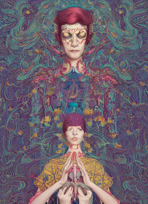 Image similar to meditation :: by Martine Johanna and Simon Stålenhag and Chie Yoshii and Casey Weldon and Guillermo del toro :: ornate, dynamic, particulate, rich colors, intricate, elegant, highly detailed, centered, artstation, smooth, sharp focus, octane render, 3d