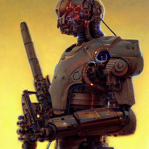 Image similar to cyborg techno power armor, realistic anthropomorphic shiba inu, fantasy science fiction, cyborg techno power armor glowing electric aura, by donato giancola and greg rutkowski and wayne barlow and zdzisław beksinski, realistic face, visible face, digital art, artstation, symmetry