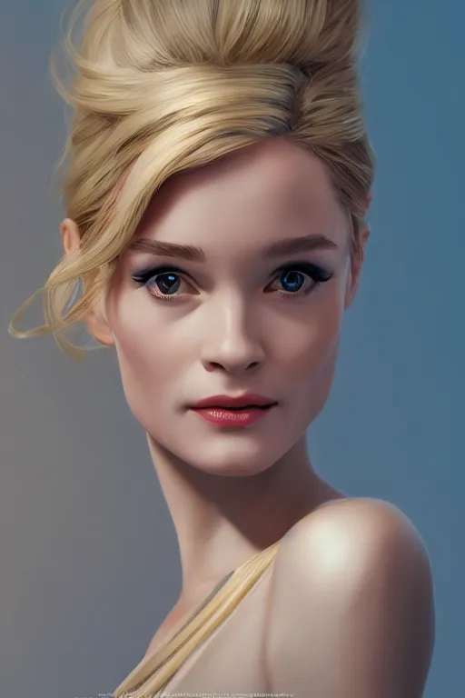 Image similar to blonde holly golightly in breakfast at tiffany's, anatomy, bathed in light, highly detailed, photorealistic, artstation, smooth, sharp focus, illustration, unreal engine 5, 8 k, art by artgerm and greg rutkowski and edgar maxence