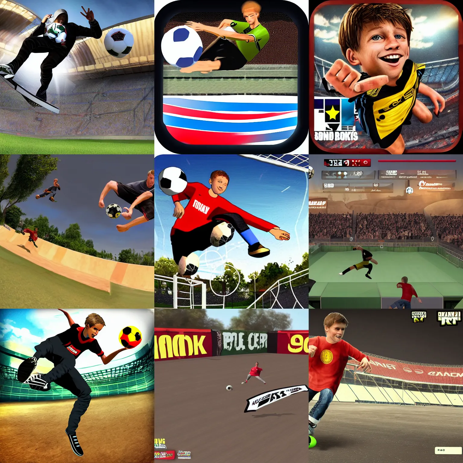 Prompt: tony hawk pro soccer