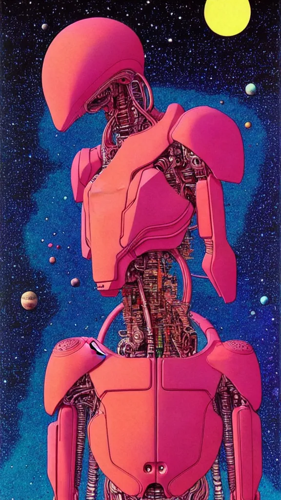 Image similar to ( ( ( ( a humanoid creature on other planets that appear intelligent. ) ) ) ) by mœbius!!!!!!!!!!!!!!!!!!!!!!!!!!!, overdetailed art, colorful, artistic record jacket design